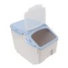 Rice Storage Container with Cup Airtight Sealed Food Grain Organizer Plastic Kitchen Supplies