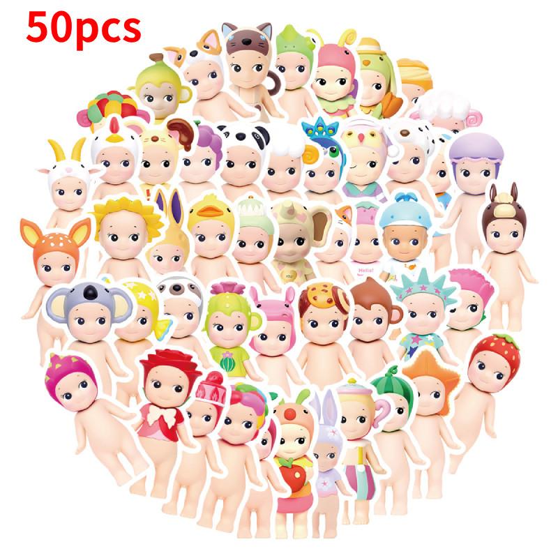 

Sonny 50 шт. Наклейки с мультяшными ангелами Кавайные Водонепроницаемые для бутылок, багажа, ноутбуков