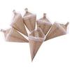 EBTOYS 12pcs Hanging Burlap Lace Flower Basket Pew Cone Wedding Home Decoration DIY Birthday Baby Shower Wedding Decoration