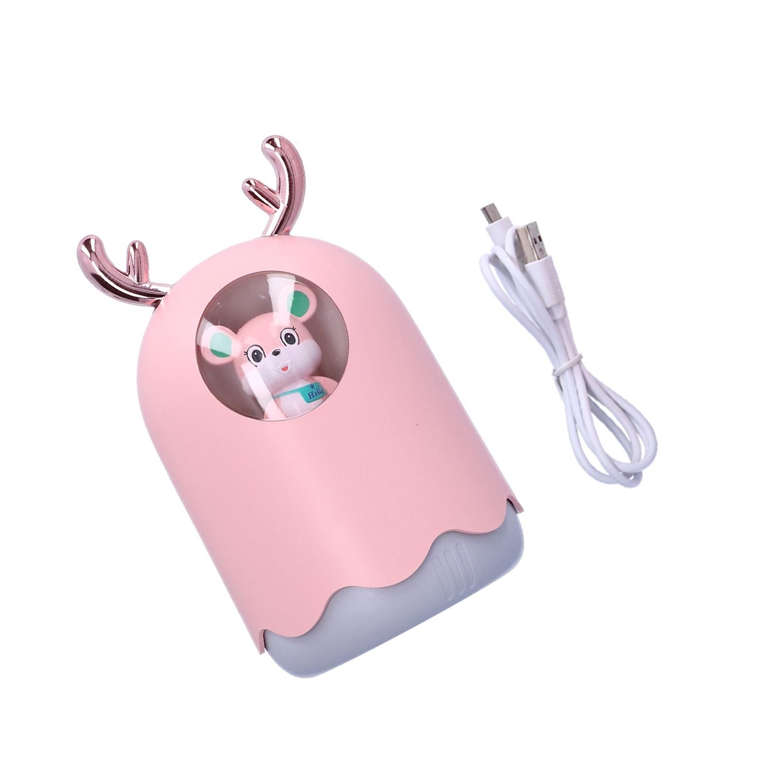 

USB Домашний Настольный Увлажнитель Воздуха Настольный Увлажнитель Аромадиффузор с НочникомРозовый розовый