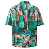 Sanya viagem férias camisa de manga curta com combinação de cores flor de coqueiro masculina havaiana ins de praia à beira-mar retro
