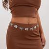 Fashion Retro Oval Craved Metal Waist Chain For Women Bohemia Style Exquisite Belt For Skirts And jeans Body Jewelry Gifts