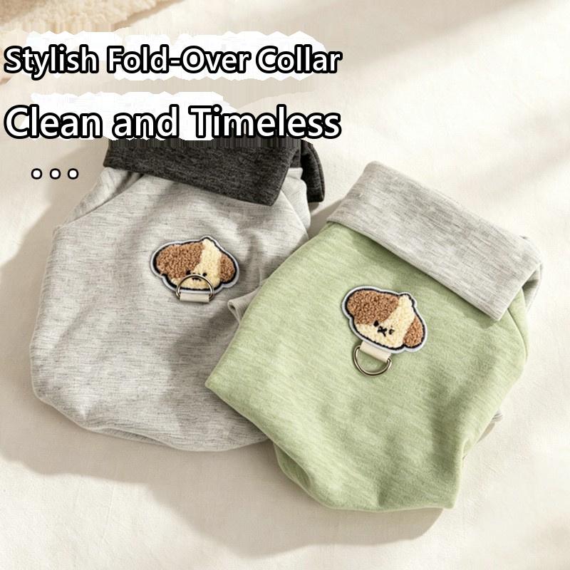Dog Winter Classic Animal Print Super Soft Warm Elastic One-Piece Four-Legged Small Dog Home Clothing De Velvet Diagonal Collar