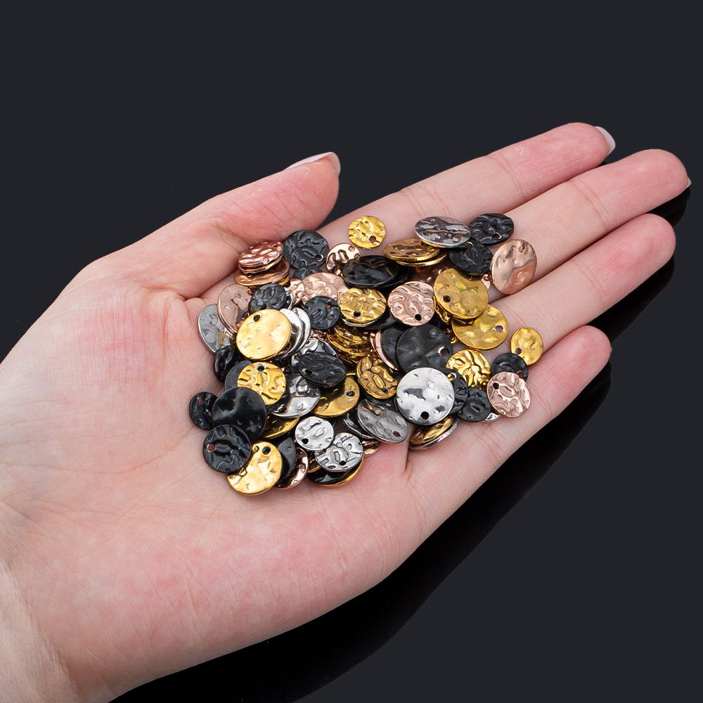 20pcs 8mm 10mm 12mm Stainless Steel Charms Round Blank Stamping Tag Pendants for DIY Bracelet Necklace Jewelry Making Materials