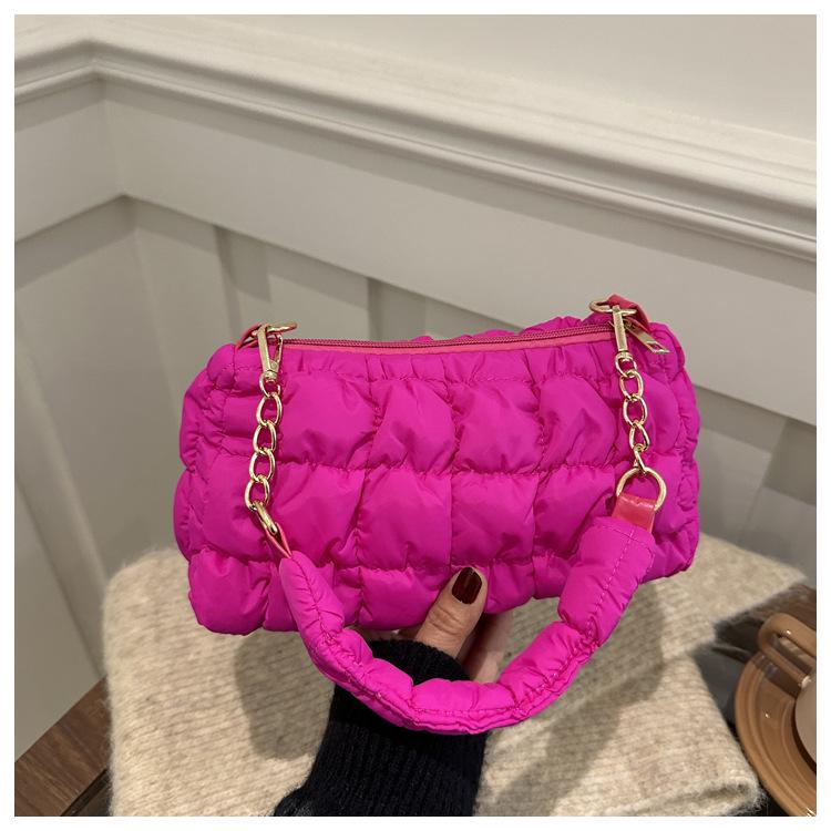 2024 Pleated Cloud Bubble Shoulder Bag - Trendy Korean Down Cotton Underarm Design