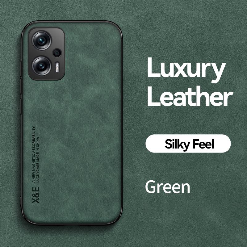 Pro Xiaomi Poco X4 GT 5G Pouzdro Luxusní Magnetický Držák do Auta Pouzdro na Telefon Pro Poko Little X4GT X 4 GT 5G Měkký Rám Kožený Zadní Kryt