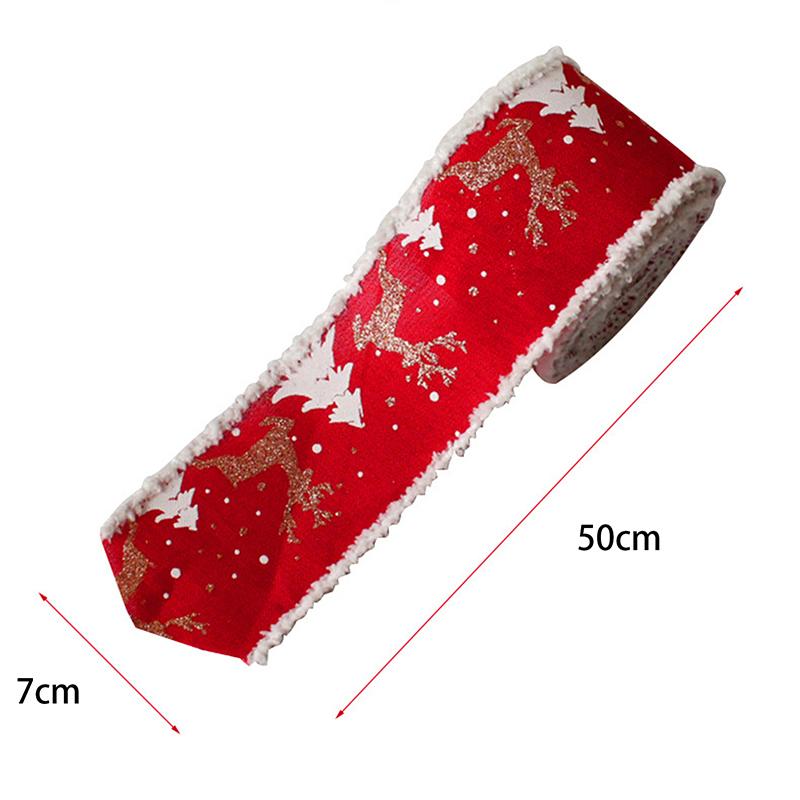 7cm Weihnachtsband Rot Rosa Serie Bänder für Weihnachtsfeier Dekoration DIY Bastelbedarf Geschenkdekoration Box Verpackungsbänder