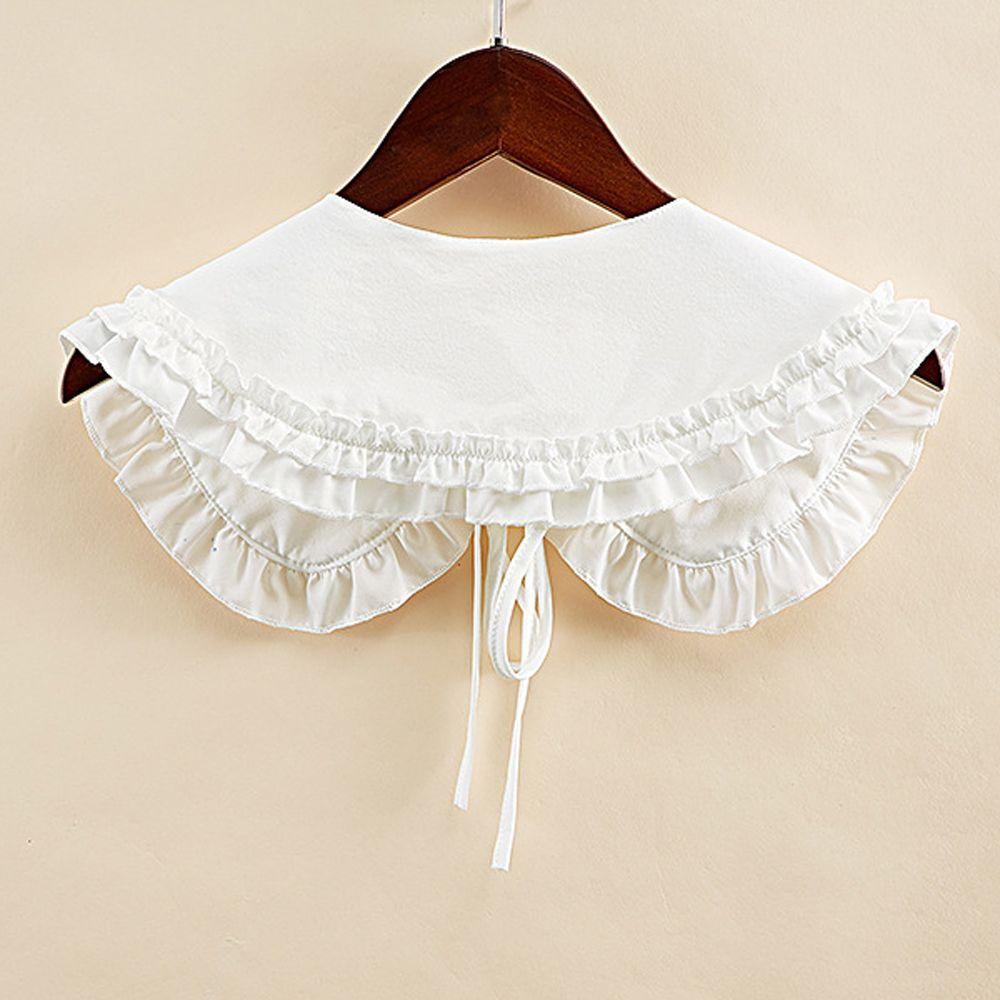 

Match Japanese Ruffles Lolita Double Layer Dress Accessories Women Shawl Shoulder Wrap Fake Collar