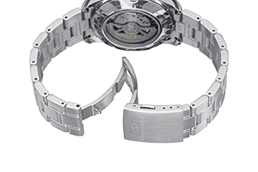 Orient Star Automatic Made in with Open Navy RK-AT0002L Men's Watch, Semi-Skeleton, Mechanical, Japan, 2-Year Manufacturer's Warranty, Heart,