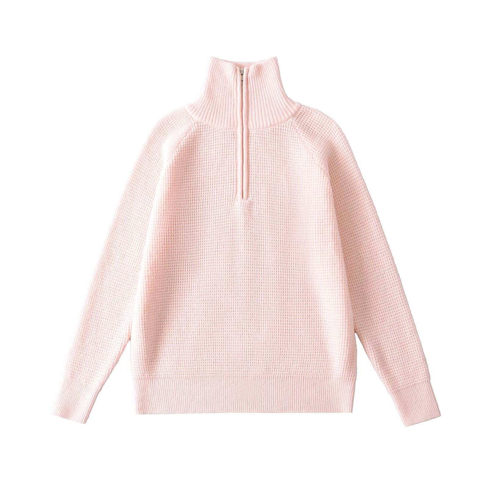 

Women s Solid-color Fashionable Long-sleeved Top Sweater L