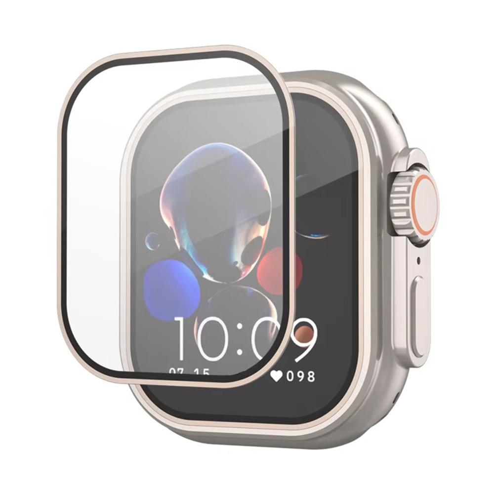 Tempered Glass Screen Protector with Titanium Alloy Frame for Apple Watch Ultra 49mm (iWatch 8)