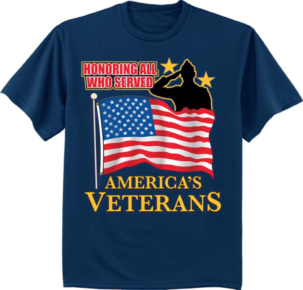 Support Our Troops T-shirt American Pride Veterans Salute The Troops Tee Shirt S
