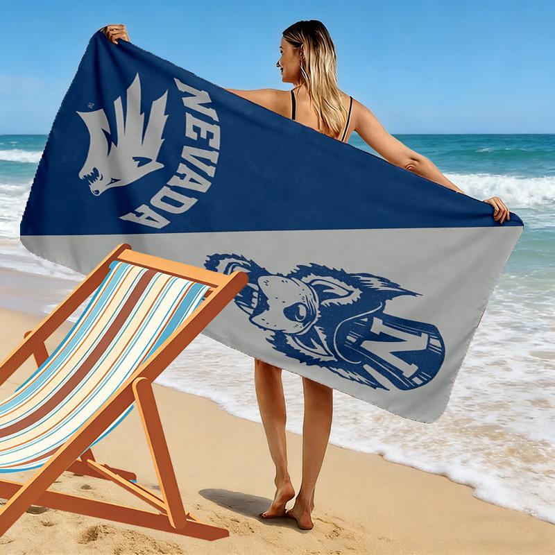 Nevada Wolf Pack Print Beach Towel, Large Soft Quick Dry Towel for Beach Camping Swimming