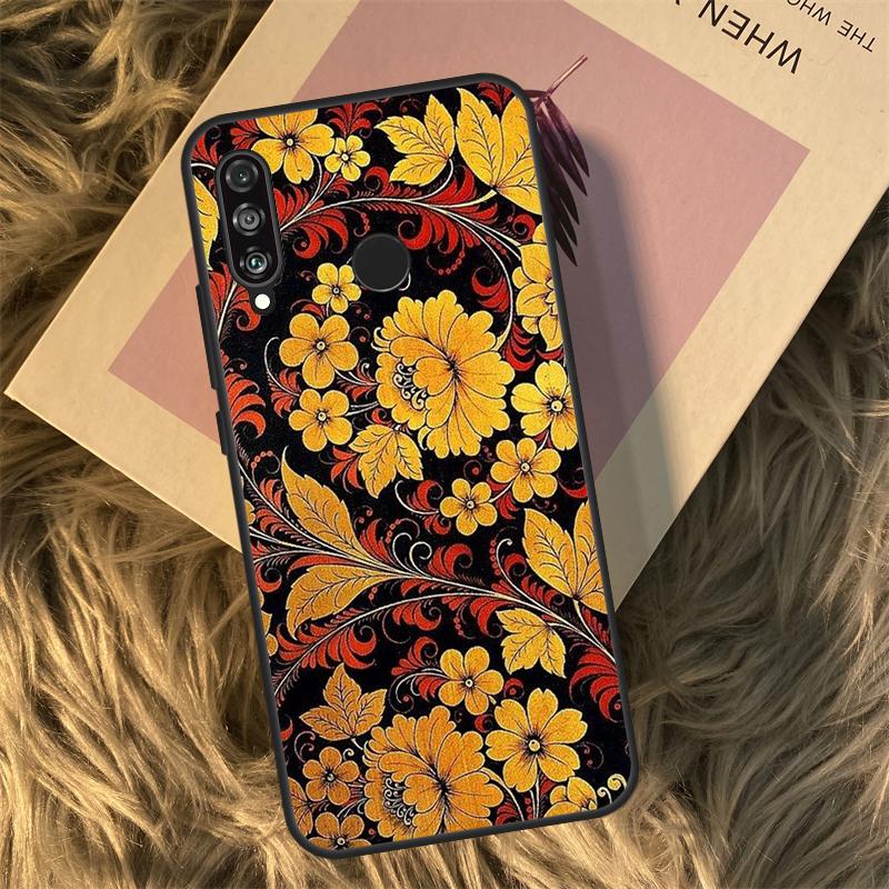 

Russian Scarf Floral For Huawei Nova 11i 12i 3i 7i 8i 9 10 SE Y60 Y61 Y70 Y72 Y73 Y90 Y91 P20 P30 P40 Lite Case Huawei Nova 11i