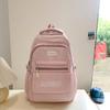 Schoolbag Korean Version Ins Simple Campus Soft Girl Girl Schoolbag Japanese Harajuku Style Large Capacity Solid Color Middle School Student Backpack