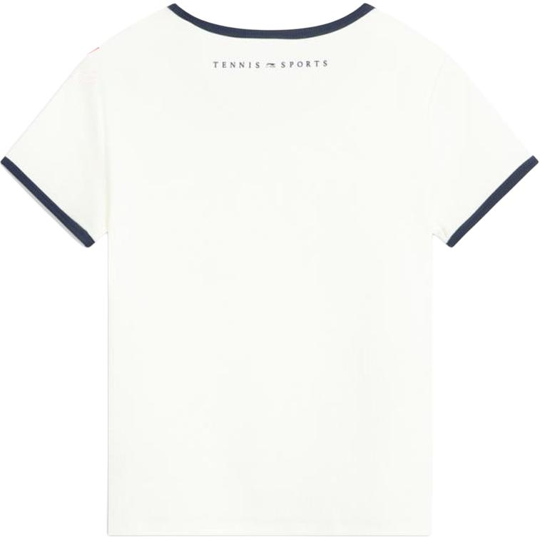 Li Ning Sports Casual Simple Round Neck Pullover Letter Stripe Comfortable Versatile Short Sleeve T-Shirt Women T-Shirt AHSV466-4
