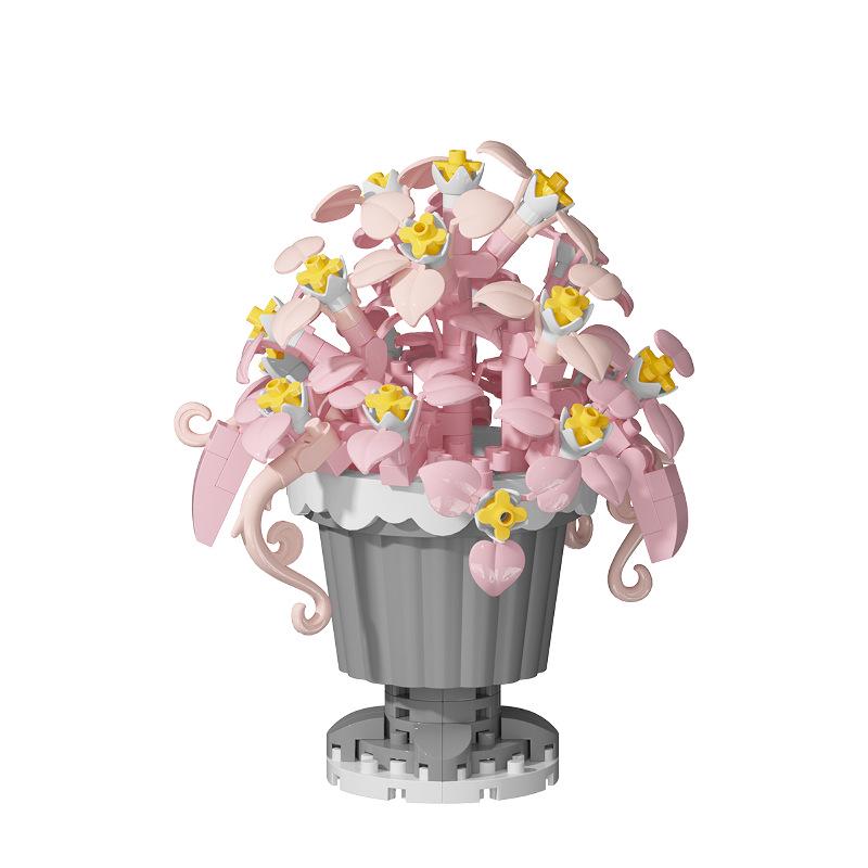 Eternal Flower Pot Building Blocks - Girls' Gift, 7219-30 Assembly Set
