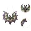 Bat Sun Catcher for DIY House Theme Party Decor Bat Stained Glass Window Hanging for Window Kitchen Office Home Living Room