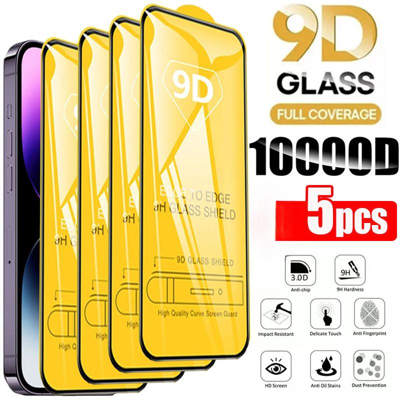 

9D Защитная пленка для экрана из закаленного стекла для IPhone 15 14 13 12 11 Pro Max Защитное стекло для IPhone X XR XS Max 7 8 6S 14 Plus