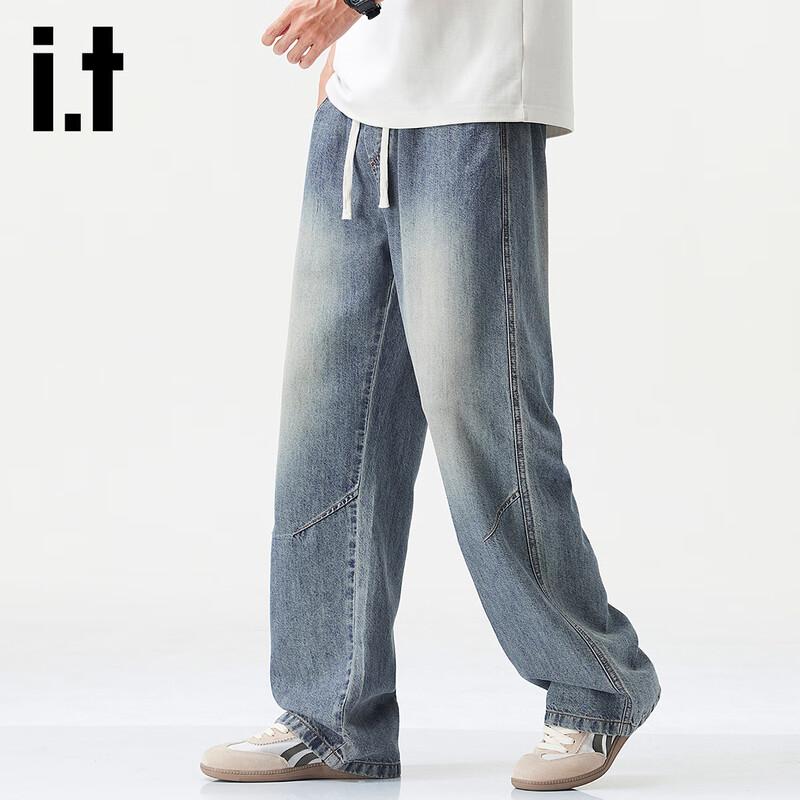 izzue it Men's Lightweight Lyocell Straight Jeans