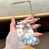 Magnetic Adsorption Phone Case For Samsung Galaxy Z Flip7 Flip6 Flip5 Flip 7 FE 6 5 Artistic Flowers Pattern Clear Folding Cover