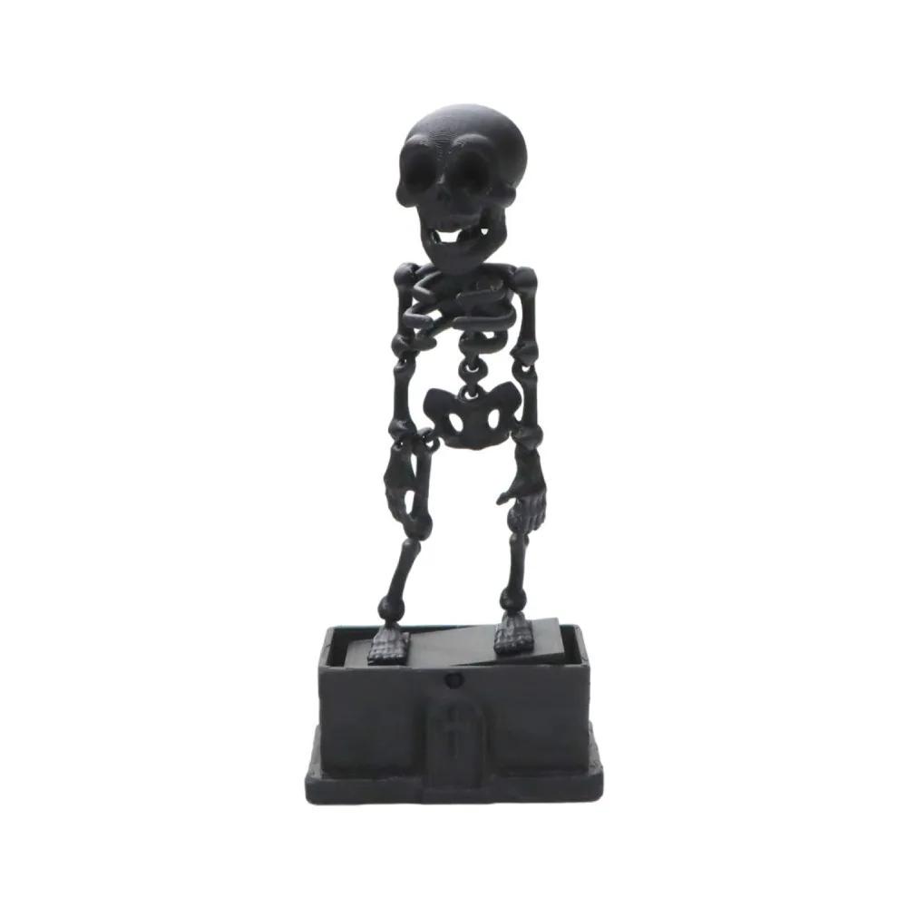 3D Printed Dancing Skeleton Aquarium Bubbler Plastic with Air Tube Fish Tank Dance Skull with Air Tube Dynamic Skeleton Bubbler