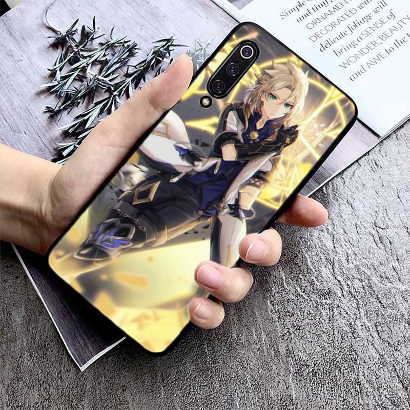 Genshin Impact Albedo Telefonkasten für Xiaomi max3 mi 9 se mi8 F1 9SE 10 lite F1 Zurück Coque