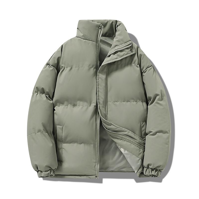 Winter new couple simple stand-up neck cotton-padded clothes men's casual cotton-padded clothes thickened cold-proof warm bread clothes women