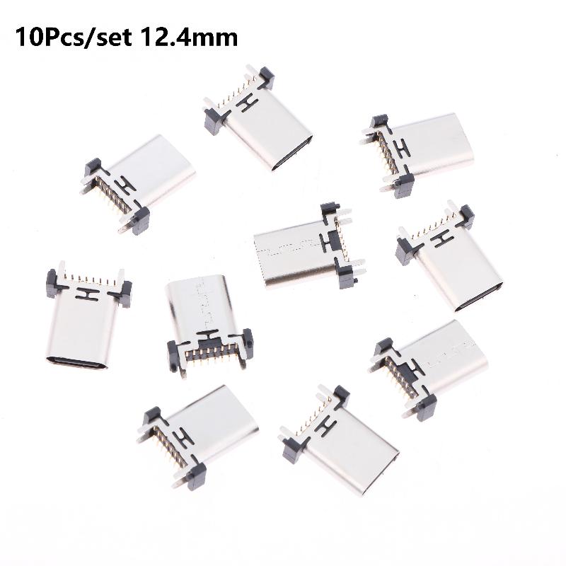 Type C USB Female Socket 16Pin Vertical Mount Enhanced Connection for Gaming Console Repair