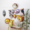 Animal Head Aluminum Film Balloon Birthday Party Decoration Arrangement Medium Lion Head Tiger Monkey Head Balloon