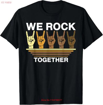 Wir Rocken Zusammen Vintage Distressed Musik T-Shirt vintage Gewaschen Herren Vielseitig Bequem Leicht Dehnbar
