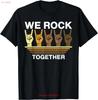 We Rock Together Vintage Distressed Music T Shirt  Vintage Washed Homme Versatile Comfortable Stretched Slightly