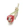 Temperament Tulip Rhinestone Brooch Flower Crystal Clothing Jewelry Accessories Jewelry Brooch Gift Wedding Pin