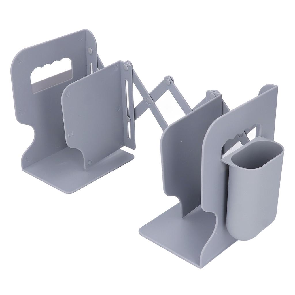 Extendable Bookend Non Skid PP Heavy Duty Decorative Adjustable Book Shelf Holder for Desk with