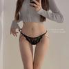 Ultratenká dámská sexy krajková tanga - Letní bezešvé kalhotky s nízkým pasem