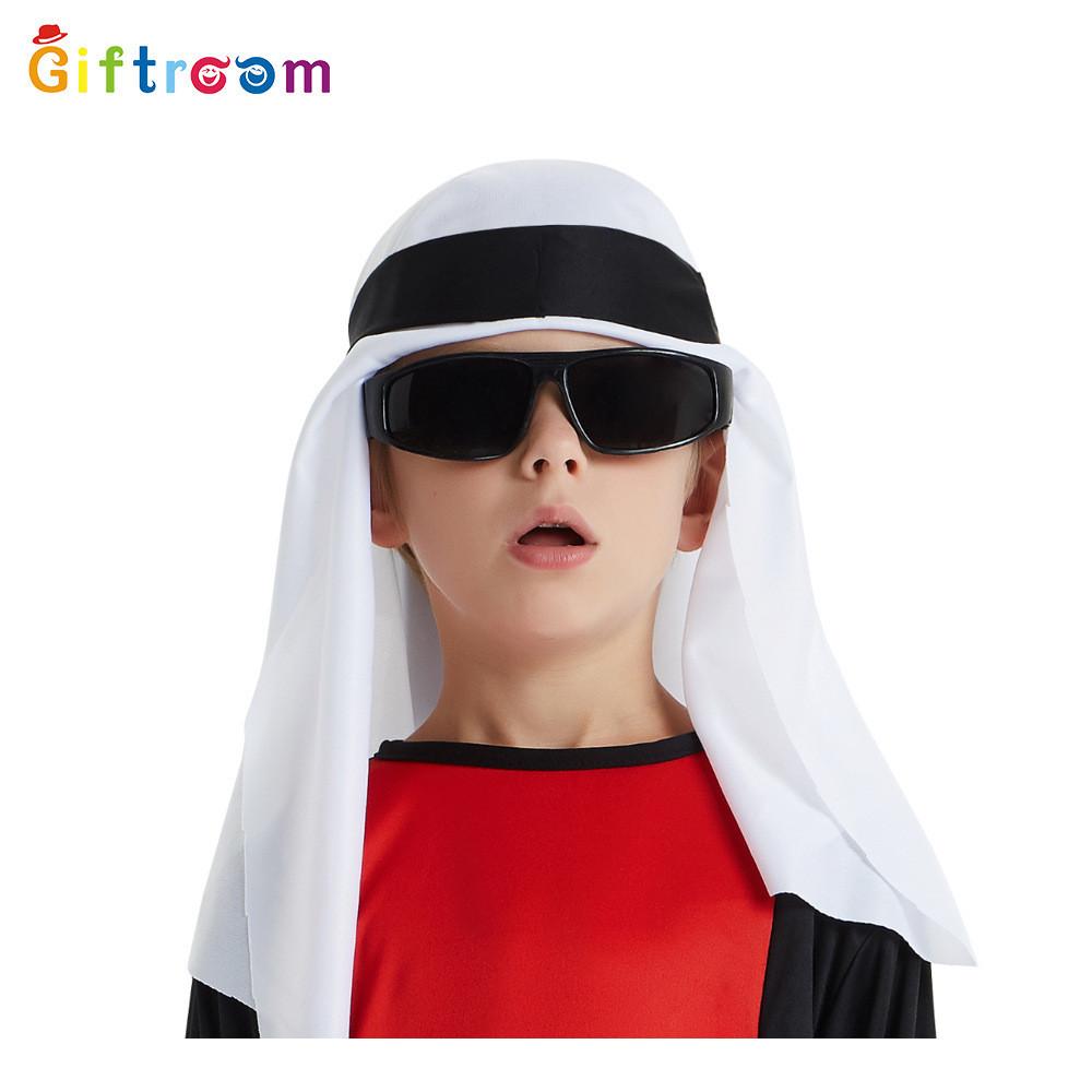 Stilvolles Arabischer Prinz Cosplay Kostüm Für Jungen Rot Und Schwarz Themen Outfit Für Partys Und Bühnenauftritte