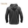Höst Vår Herr Topp Dragsko Bröstfickor Knäppt Huva Långärmad Enfärgad Elastisk Manschett Mellång Längd Sport Casual Hoodie
