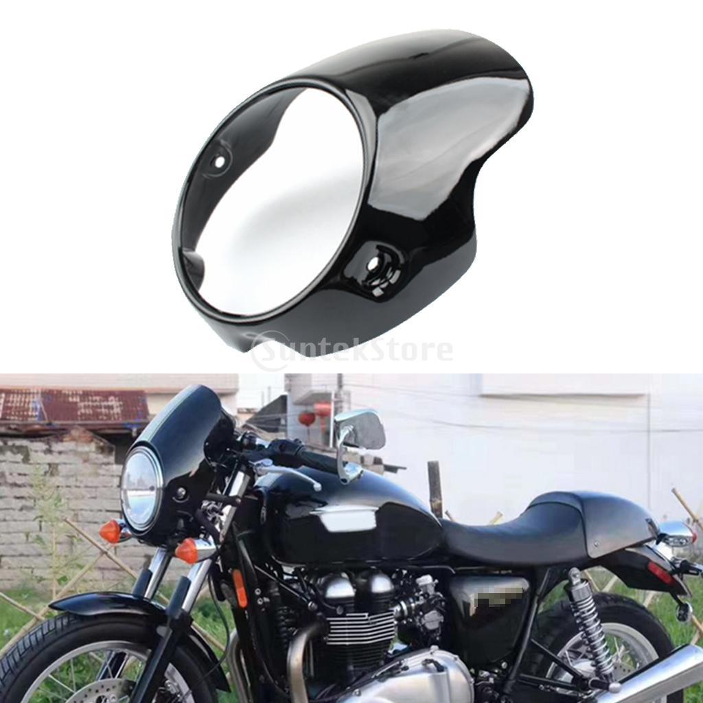 7 Inch Black Motorcycle Headlight Fairing Windshield Protector Racer Style Headlight Cover Protector Screen Motorcycle Accessory