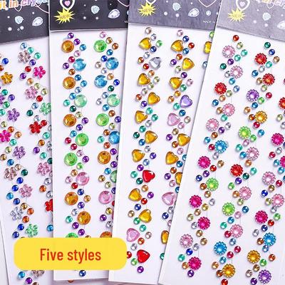 3D Cartoon Crystal Gem Stickers: Princess Decorations for Kids