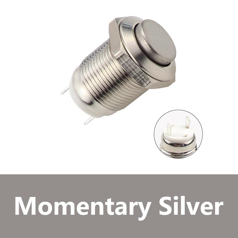 

5/20/100 шт. 250 В 12 мм Металлический Водонепроницаемый Мгновенный Высокий Круглый Кнопочный Переключатель Запуск Автомобиля Клаксон Динамик Звонок Автоматический Сброс 5PCS