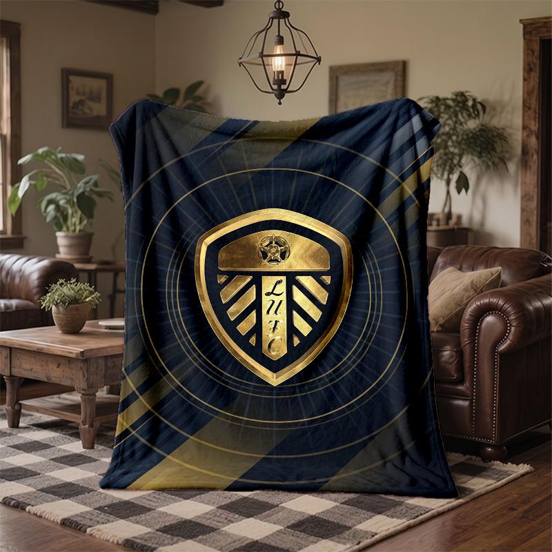 Coperta in Pile a Tema Leeds United Morbida e Accogliente in Peluche per Camera da Letto Divano Viaggio