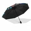 Underwater Treasures Pattern Umbrella, Portable and Foldable Design, 8 Ribs, a Casual Accessory for Halloween, Christmas, and Birthday Gifts.