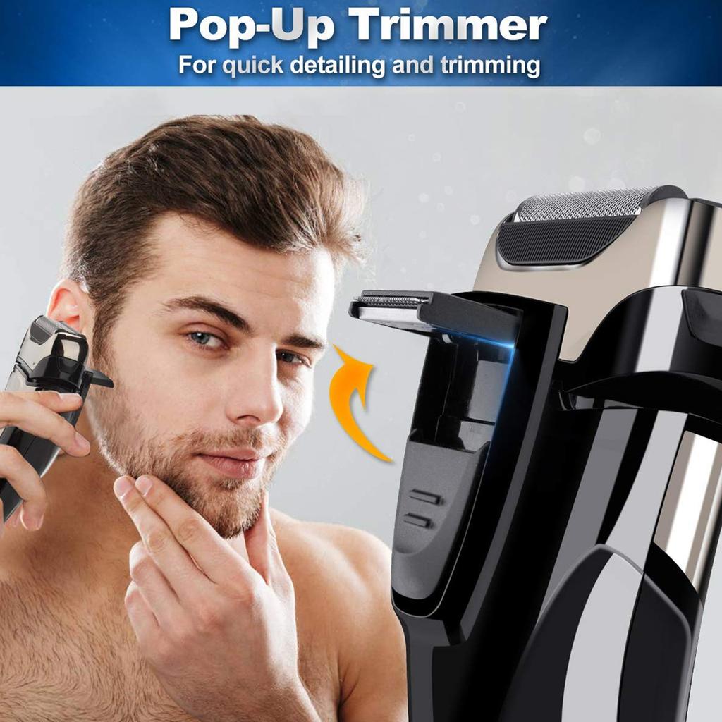 Xiaomi Pop-Up Trimmer Electric Shaver Stainless Steel Shaving Machine Men's 3D Triple Floating Blade Razor Shaver Barber Trimmer FK-605