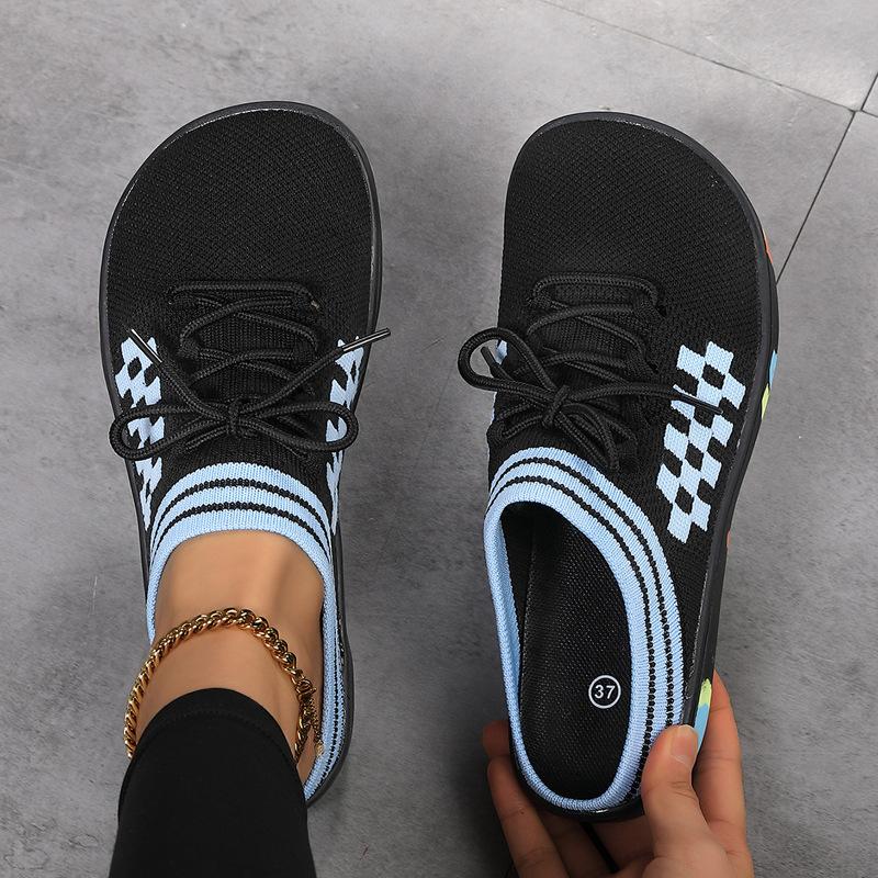 

Новые популярные женские туфли большого размера, полушлепанцы, повседневная обувь, мужская обувь, женская обувь, сумка на голову, летящая тканая легкая обувь 42