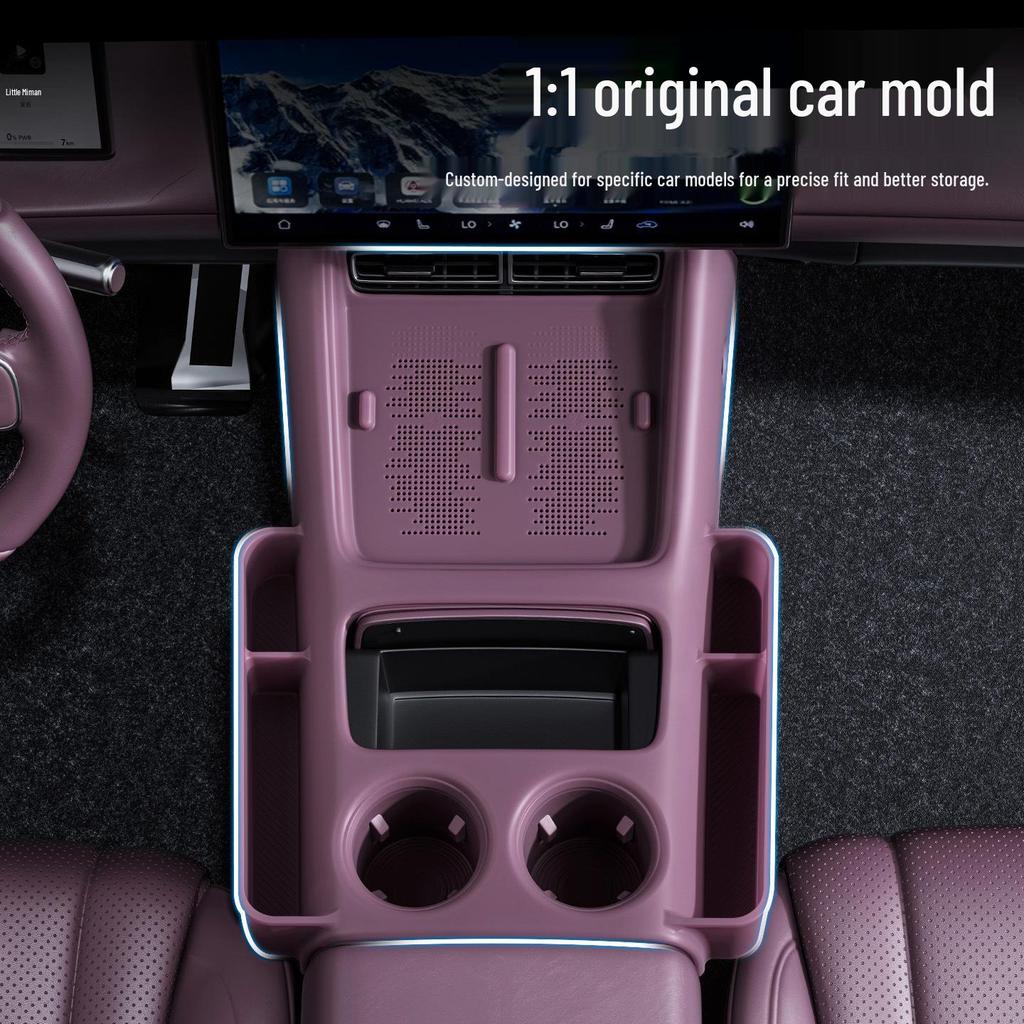 Lantu FREE+ Center Console Silicone Pad: Non-Slip, Wear-Resistant Car Cup Holder Protector for 25 Models, Eco-Friendly.