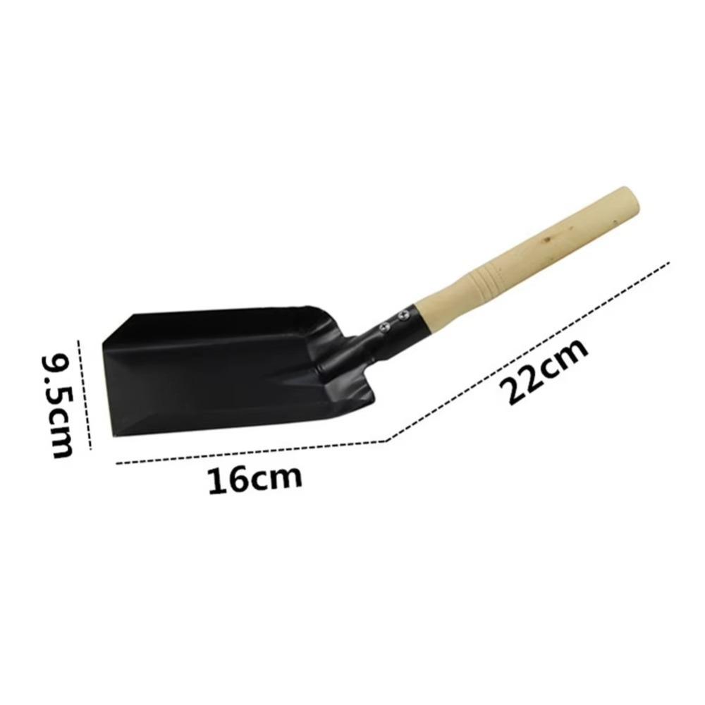 Iron Dustpan Ash Shovel Wooden Handle Gardening Tools Wood Burner Accessories  Fireplace Cleaning