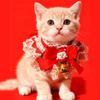 New Christmas Day Lace Pet Collar Princess Style Dog Saliva Scarf Cat Scarf Bib
