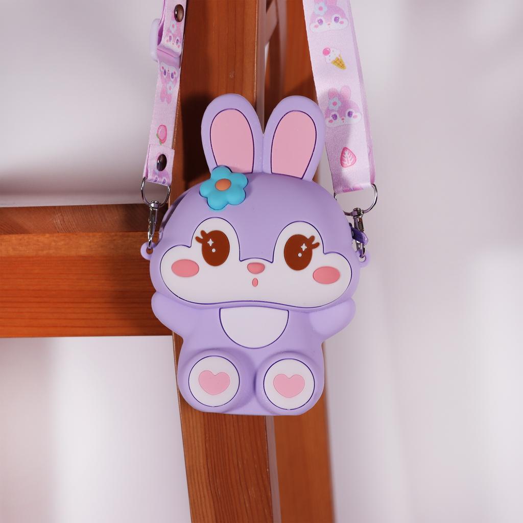 Ogi Mogi Toys Silicone Purple Rabbit Shoulder Bag