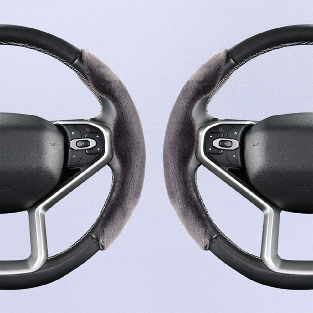 2Pcs Plush Auto Steering Cover Soft Steering Wheel Protector Car Steering Wheel Cover  General