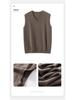 2025 Men's Cashmere V-Neck Sleeveless Loose Vest - Autumn/Winter Fashion Casual Top